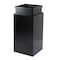 Alpine Industries Square Recycling Bin, 29 Gallons, Black Can, Square Opening Lid ALP4450-KIT-BLK-S - alternate 4